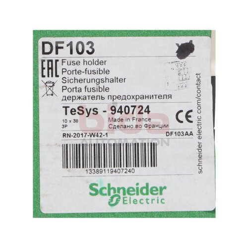 Schneider Electric DF103 TeSys 940724 Sicherungshalter / Fuse holder