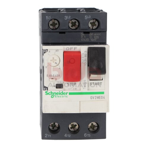 Schneider Electric GV2ME04 Motorschutzschalter, 3p, 0,4-0,63A motor protection switch