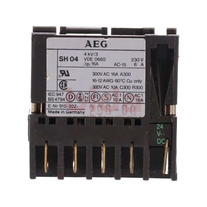 AEG SH04 22E Hilfssch&uuml;tz Auxiliary Contactor 230V 6A