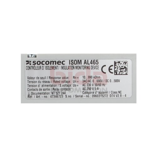 Socomec ISOM AL465 (47346723) Isolations&uuml;berwachungsger&auml;t Insulation monitoring device