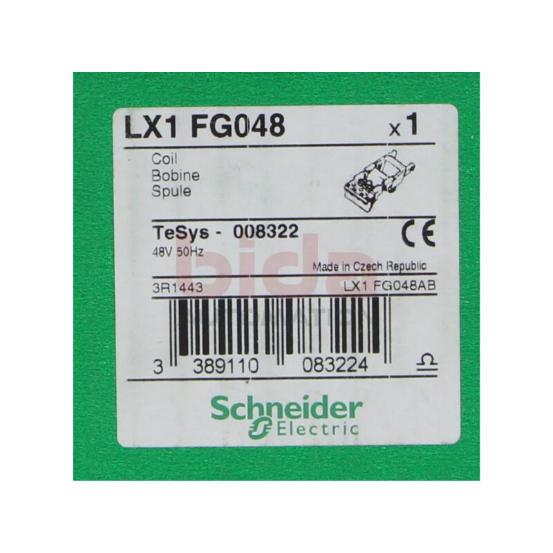 Schneider Electric LX1FG048 Magnetspule LX1-F, TeSys F, 48 V AC 50Hz Magnetic Coil
