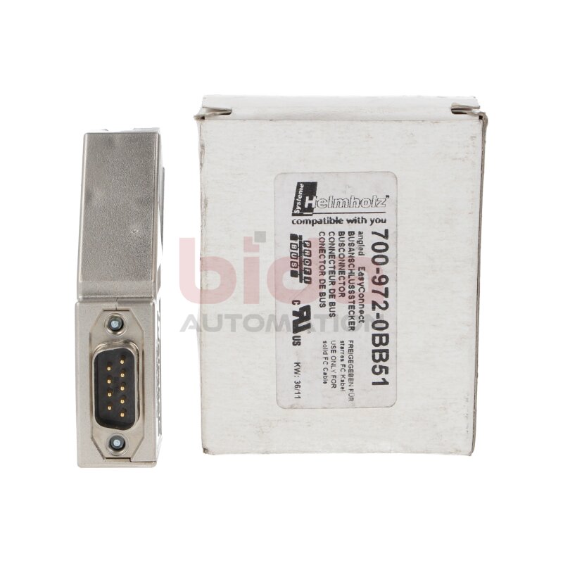 Helmholz 700-972-0BB51 PROFIBUS connector, angled Profibus-Stecker