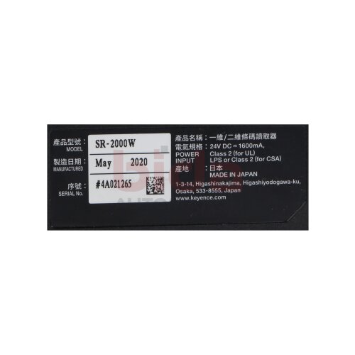Keyence SR-2000W (00-01-FC-99-78-56) 1D/2D-Codeleser 1D/2D code reader
