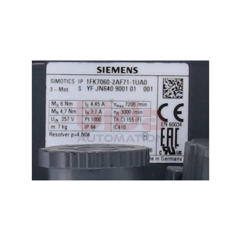 Siemens 1FK7060-2AF71-1UA0 Synchronmotor Servomotor Servo motor