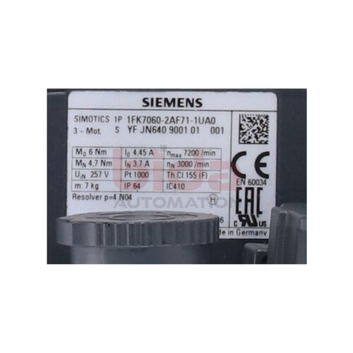 Siemens 1FK7060-2AF71-1UA0 Synchronmotor Servomotor Servo motor