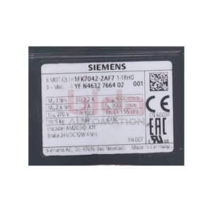 Siemens 1FK7042-2AF71-1RH0 Servmotor Servo Motor...