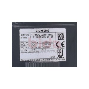 Siemens 1FK7042-2AF71-1RG0 Servmotor Servo Motor...