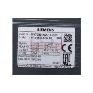 Siemens 1FK7080-2AF74-1EH0 / 1FK7 080-2AF74-1EH0...