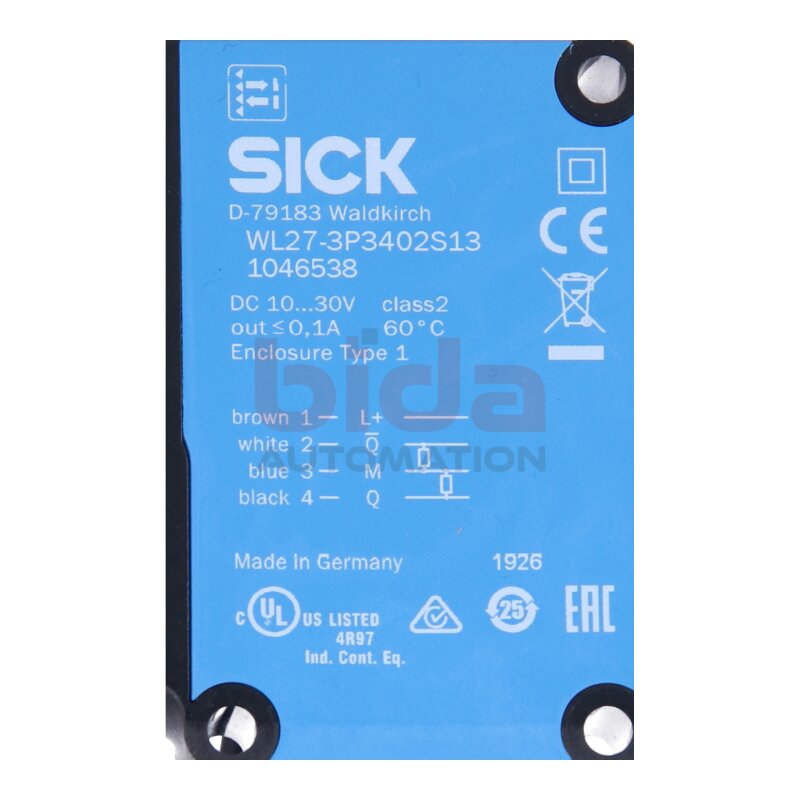 Sick WL27-3P3402S13 (1046538) Reflexions-Lichtschranke Sensor