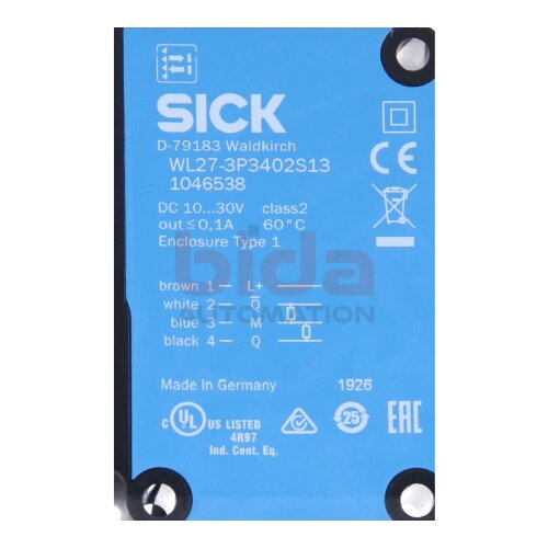 Sick WL27-3P3402S13 (1046538) Reflexions-Lichtschranke Sensor