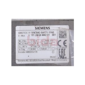 Siemens 1FK7042-5AF71-1FA0 Servomotor Servo Motor...