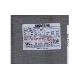 Siemens 1FK7101-5AF71-1UB0 SIMOTICS S Servomotor