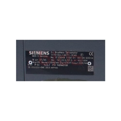 Siemens 1FT5104-1AC71-3EA0 / 1FT5 104-1AC71-3EA0 Servomotor  600V