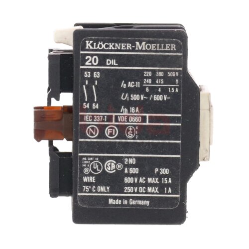 Moeller 20 DIL Hilfskontaktblock Auxiliary Contact Block