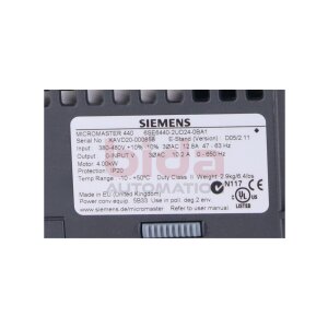 Siemens 6SE6440-2UD24-0BA1 Frequenzumrichter Frequency...