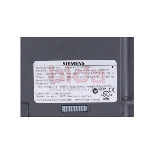 Siemens 6SE6440-2UD25-5CA1 Frequenzumrichter Frequency Converter 6SE6 440-2UD25-5CA1