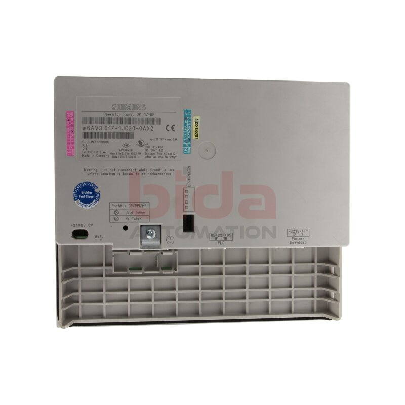 Siemens 6AV3617-1JC20-0AX2 Operator Panel OP17/DP LC-Display Bedienbildschirm
