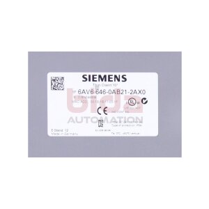 Siemens 6AV6646-0AB21-2AX0 / 6AV6 646-0AB21-2AX0 SIMATIC...