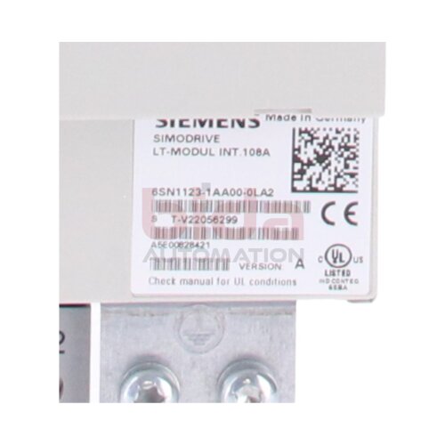 Siemens 6SN1123-1AA00-0LA2 / 6SN1 123-1AA00-0LA2 SIMODRIVE 611 Leistungsmodul Power module