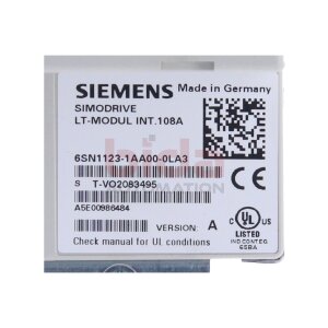 Siemens 6SN1123-1AA00-0LA3 SIMODRIVE 611 LT-Modul 6SN1...
