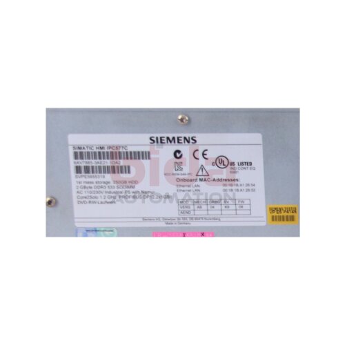 Siemens 6AV7885-3AE21-1DA2 SIMATIC HMI IPC577C PCI-Steckplatz PCI Slot