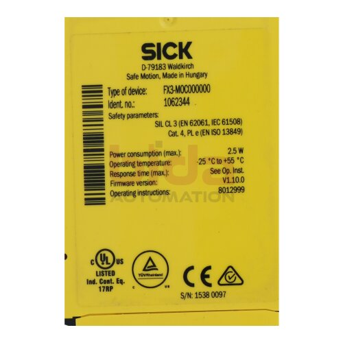 Sick FX3-M0C000000 Sicherheitsrelais (1062344) safety module