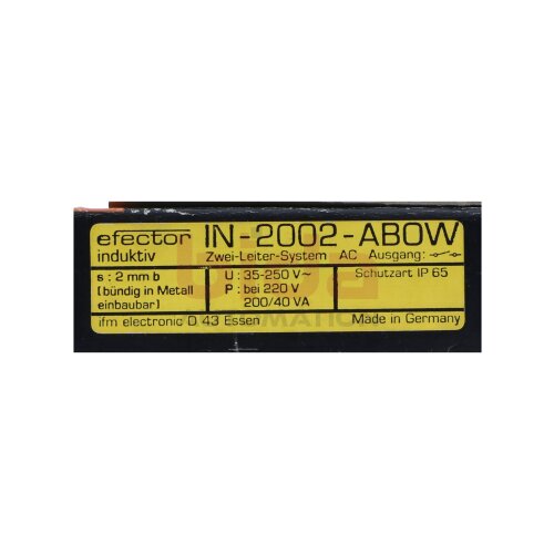 ifm electronic IN-2002-ABOW Induktiver Sensor Zwei-Leiter-System Inductive Sensor Two-wire system