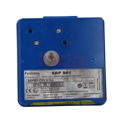 Foxboro SRP981-CIDLS1NA Pneumatischer Stellungsregler Pneumatic Positioner