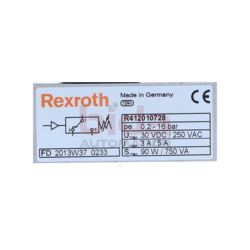 REXROTH R412010728 Druckschalter Pressure switch
