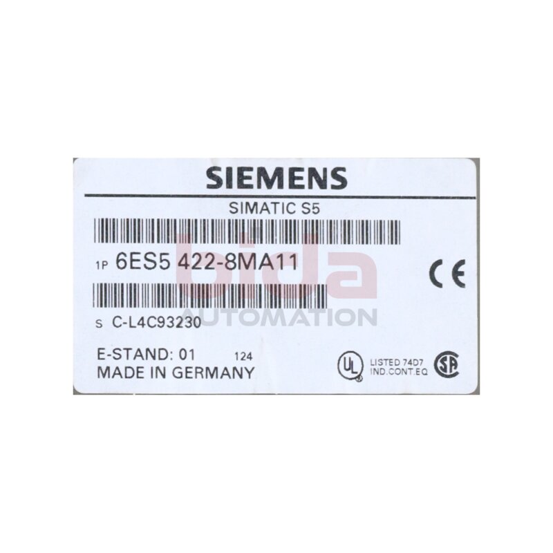Siemens Simatic S5  6ES5422-8MA11 / 6ES5 422-8MA11  Digital Eingangsmodul Input Module