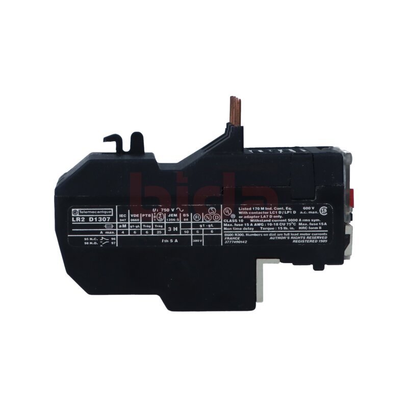 Telemecanique LR2D1307 Motorschutzrelais Motor protection relay