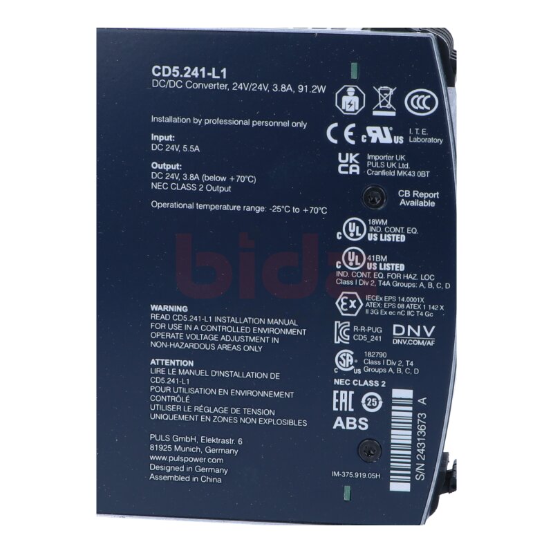 Puls CD5.241-L1 DC/DC-Wandler DC/DC converter