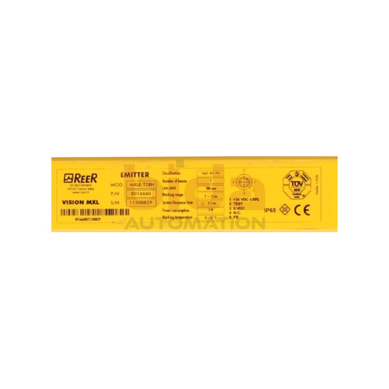 REER MXLE T2BH 8016660 VISION MXL Sicherheits-Lichtvorhang Safety light curtain