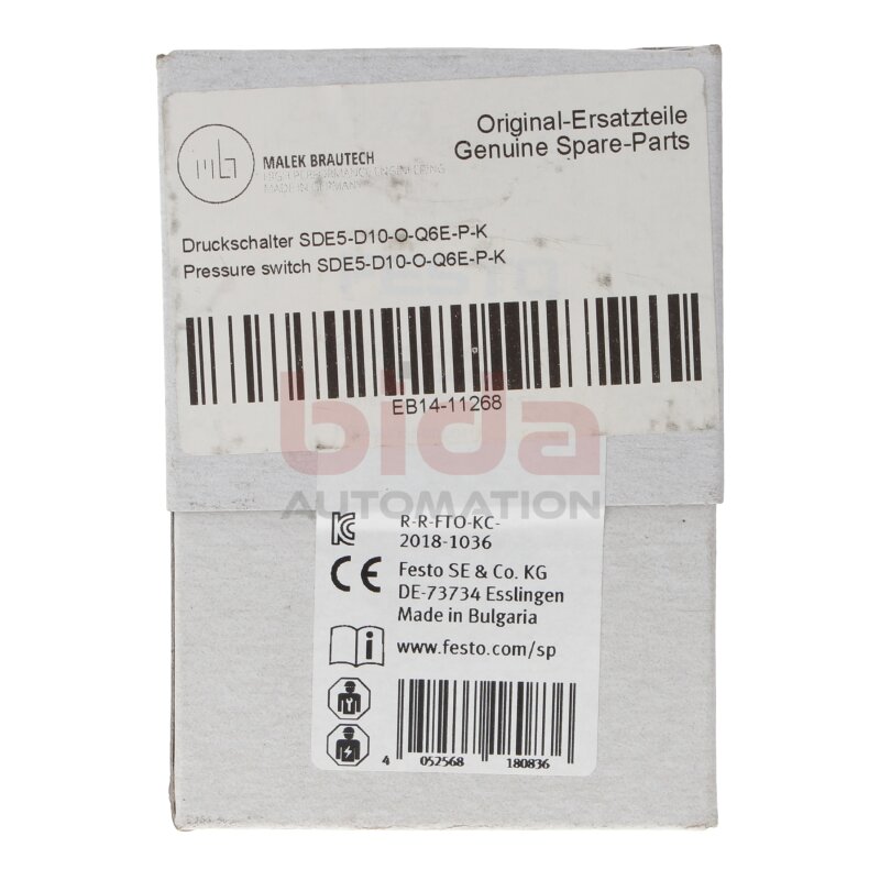 Festo SDE5-D10-O-Q6E-P-K Drucksensor Pressure switch