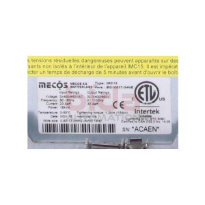 Mecos IMC15 Version BQ10837-04NE Motor Drive Motorsteuerung
