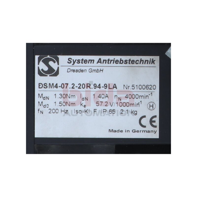 Wittur / Dresden DSM4-07.2-20R.94-9LA (5100620) Servomotor