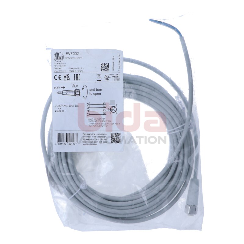 ifm EVF002 Anschlusskabel mit Buchse Connection cable with socket