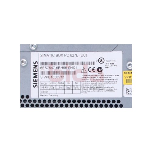Siemens 6ES7647-6BH56-0HX1 / 6ES7 647-6BH56-0HX1 SIMATIC  Box-PC 627B