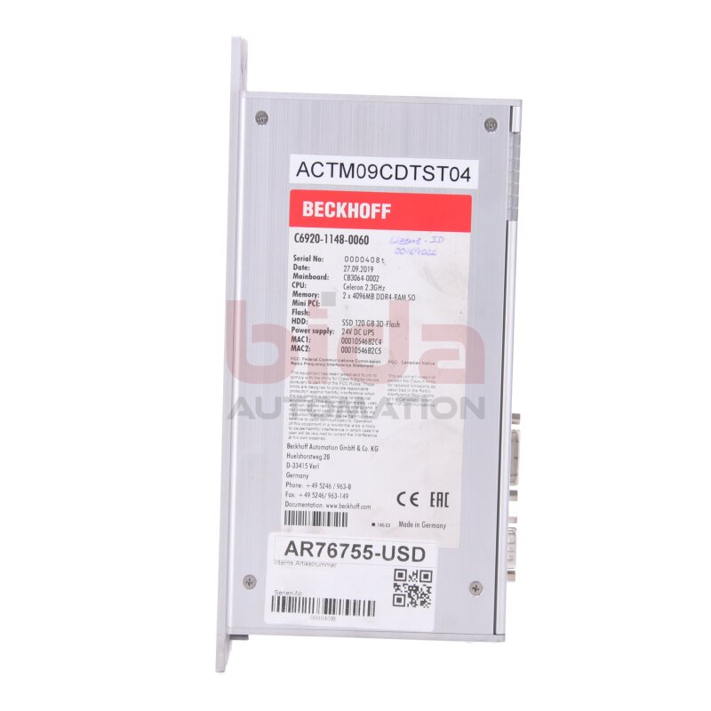 BECKHOFF C6920-1148-0060 Industrial PC Industrie-PC Schaltschrank-Industrie-PC