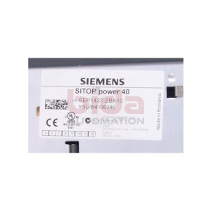 Siemens 6EP1437-2BA10 / 6EP1 437-2BA10 SITOP Power supply...