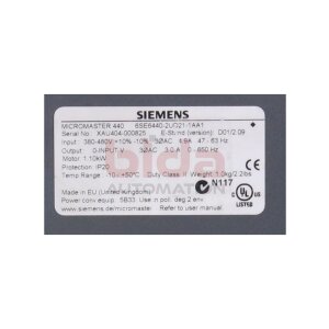 Siemens 6SE6440-2UD21-1AA1 (6SE6 440-2UD21-1AA1)...