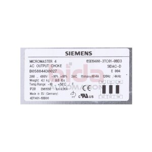 Siemens 6SE6400-3TC01-0BD3 (6SE6 400-3TC01-0BD3)...