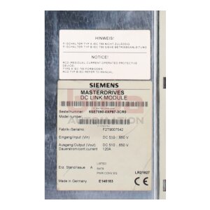 Siemens 6SE7090-0XP87-3CR0 (6SE7 090-0XP87-3CR0) Simovert...