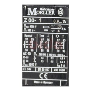 Moeller Z00-1 Motorschutzrelais Motor Overload Relay