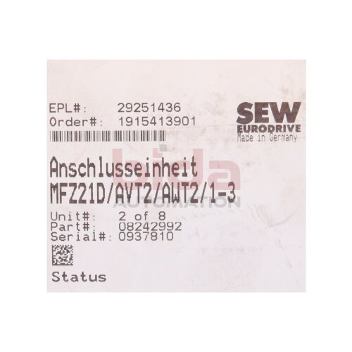 SEW MFZ21D/AVT2/AWT2(08242992) Anschlusseinheit Connection unit