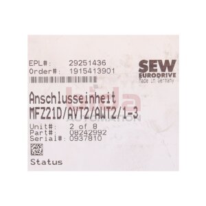 SEW MFZ21D/AVT2/AWT2(08242992) Anschlusseinheit...