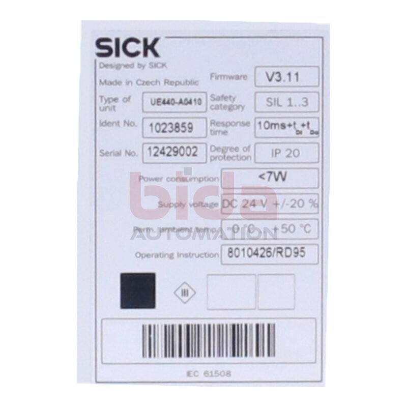 Sick UE440-A0410 (1023859) Sicherheits-Steuerung / Safety control