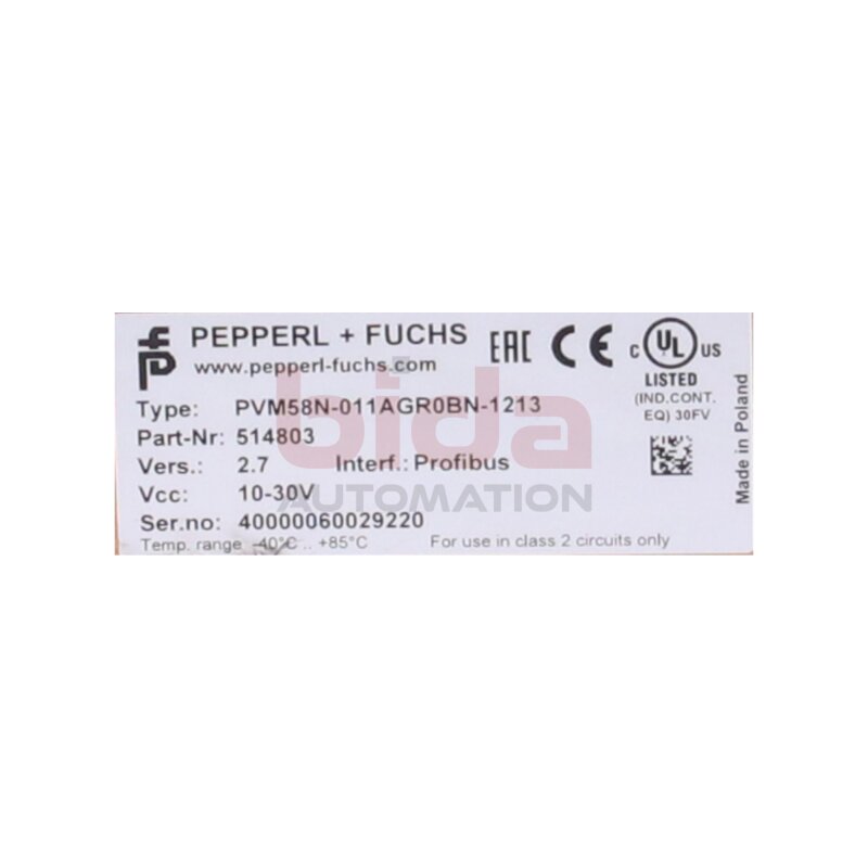 PEPPERL+FUCHS PVM58N-011AGR0BN-1213 Absolutwert-Drehgeber Absolute encoder