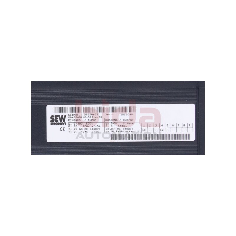 SEW MDX60A0110-5A3-4-00 (08226857) Stromversogrung Power Supply