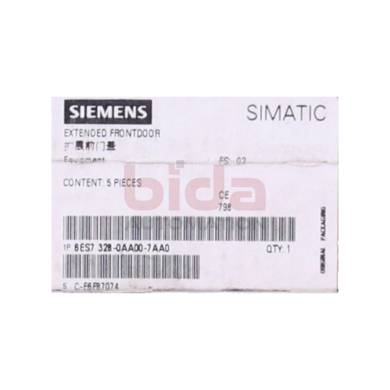 Siemens 6ES7328-0AA00-7AA0 / 6ES7 328-0AA00-7AA0 SIMATIC S7-300 Frontt&uuml;r erh&ouml;ht f&uuml;r 32-kanalige SM Extended Frontdoor